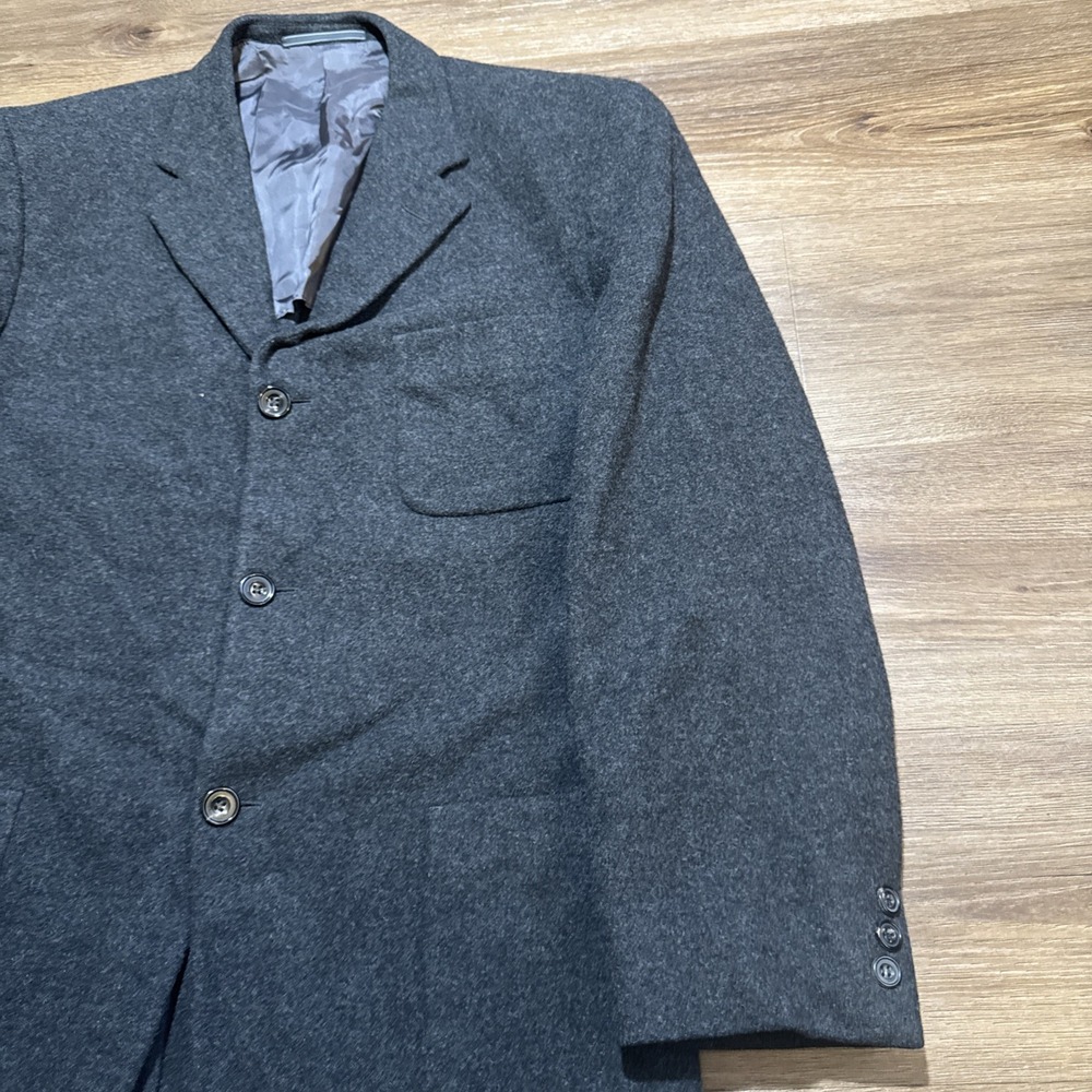 Ermenegildo Zegna Soft Black Gray Wool Cashmere Blazer Suit Coat EU 52R / US 42R - Picture 3 of 16